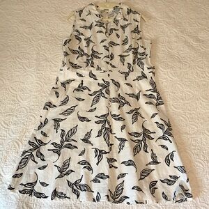 Tahari Cotton Leaf Dress